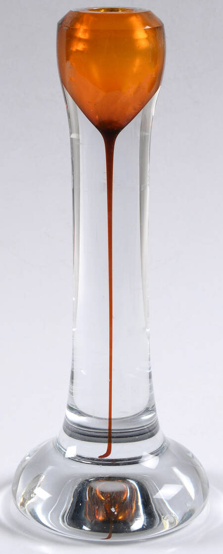 Art Glass 9" Single Light Candlestick