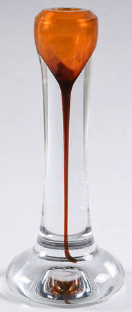Art Glass 8" Single Light Candlestick