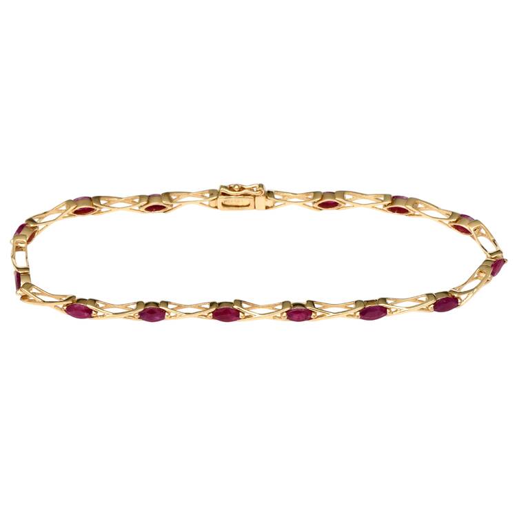 14KY Ruby (1.5)  X-Line Bracelet