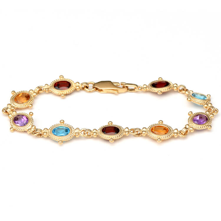 14KY Multicolor Gemstone(8.96) Bracelet