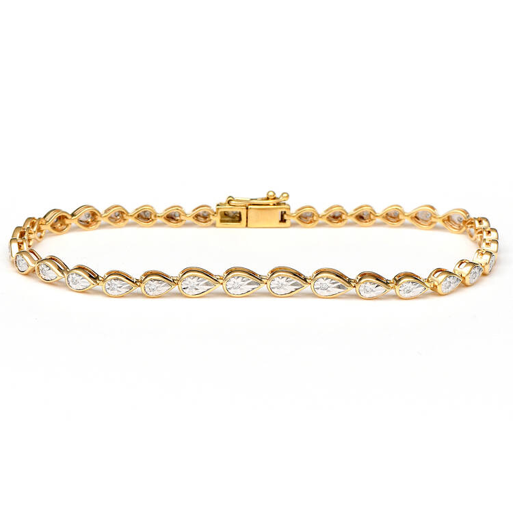 14KY Diamond(0.21) Line Bracelet