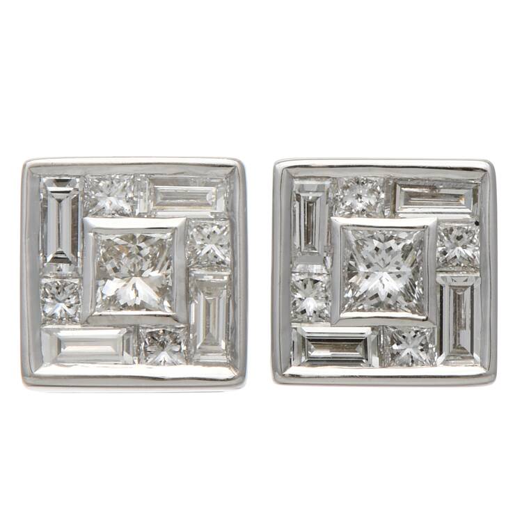 18KW Diamond(0.76) Stud Earrings