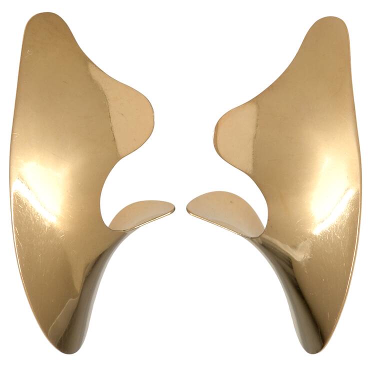 14KY Timothy Grannis Modernist Gold Earrings