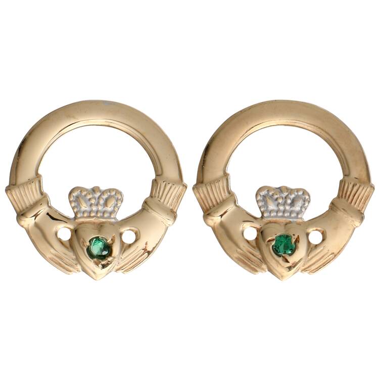 9KYW Claddagh Stud Earrings