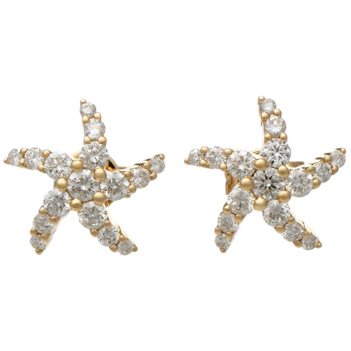 14KY Effy Diamond (0.66) Starfish Stud Earrings