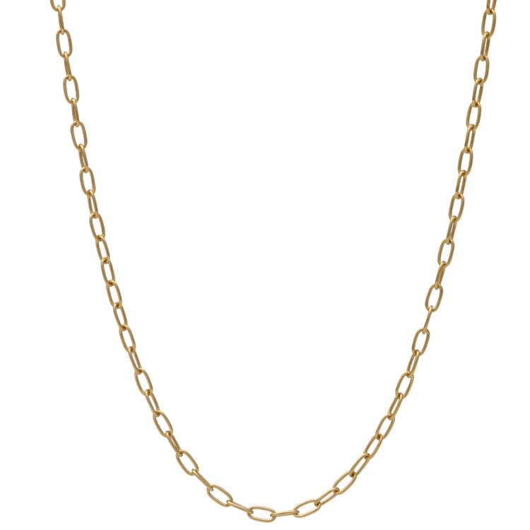 14KY Italian Paperclip Link Chain Necklace