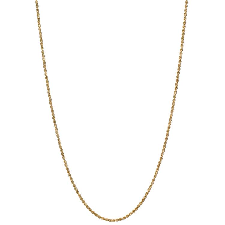 14KY Diamond Cut Rope Chain Necklace
