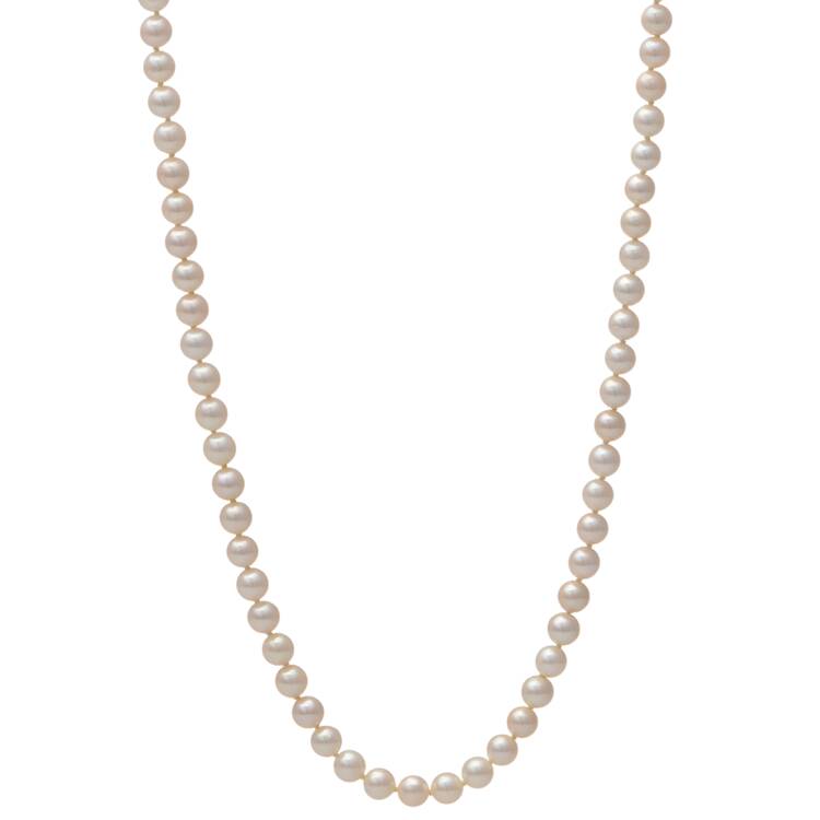 Mikimoto Pearl (6.0 mm) Rope Length Necklace with Sterling Clasp