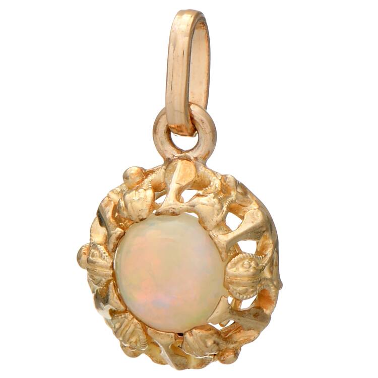 9KY Vintage Crystal Opal(1.05) Pendant