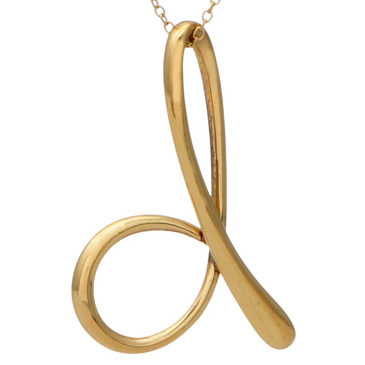 18KY Tiffany & Co. Elsa Peretti Initial "D"  Pendant