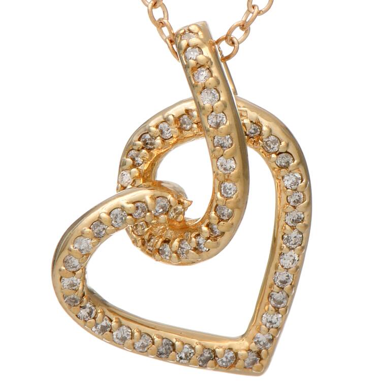 14KY Effy Pave Diamond(0.50) Stylized Heart Pendant