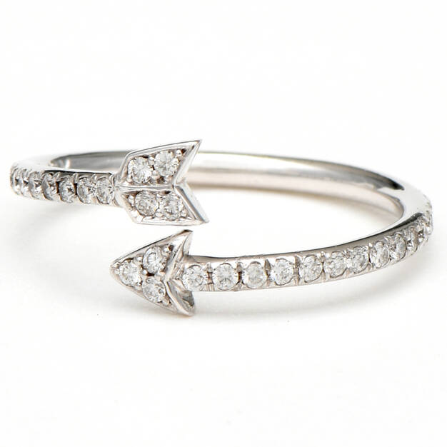 18KW Pave Diamond(0.38) Arrow Wrap Ring