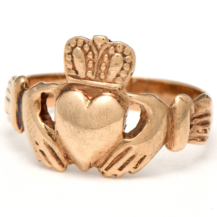9KY Ireland Claddagh Band Ring
