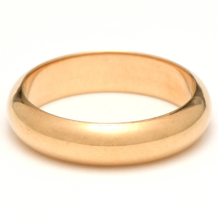 14KY 5mm High Polish Comfort Fit Band Ring