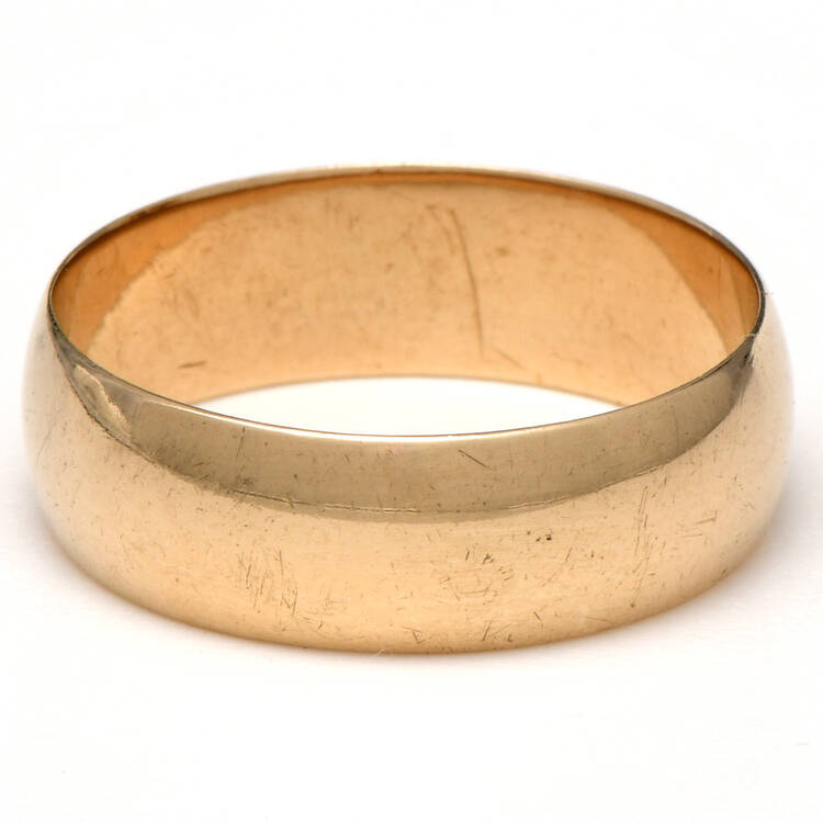 14KY Wide Polished Band Ring