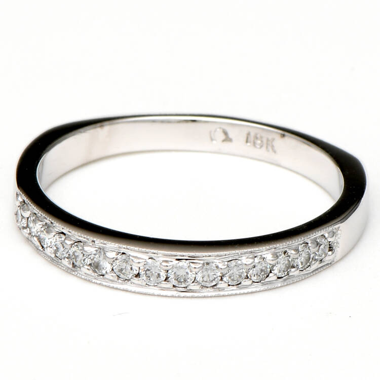 18KW Diamond(0.30) Half Eternity Band Ring