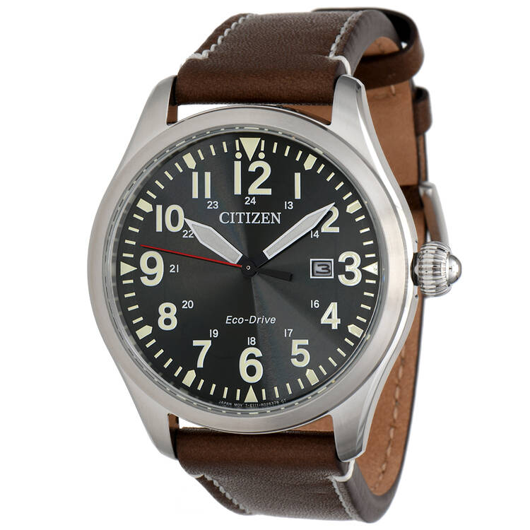 Citien Mens Eco Drive Garrison BM6838-09X with Green Dial
