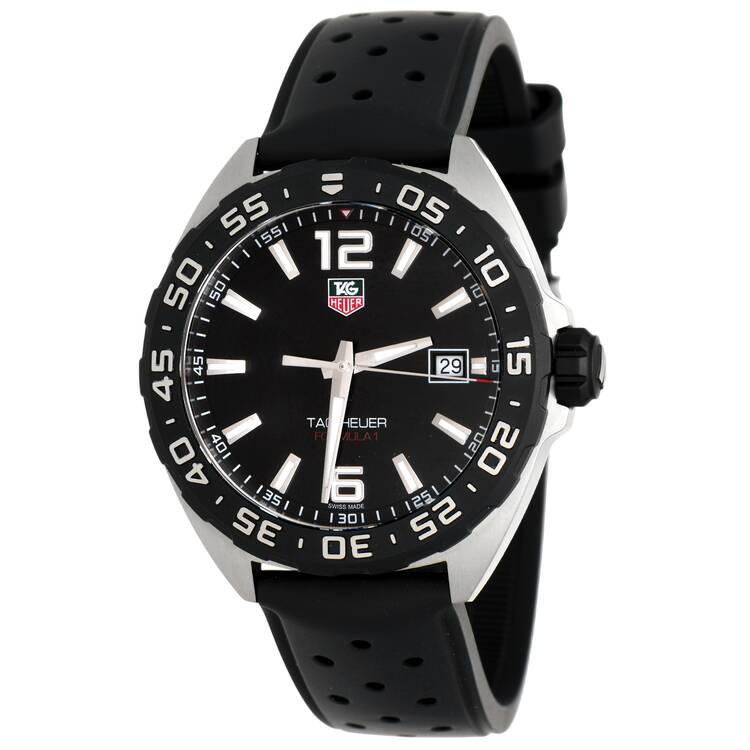 TAG Heuer Formula 1 Black Dial 41mm  Rubber Strap