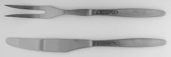 Tulip Time (Stainless) Large 2-Piece Roast Carving Set w/Stainless Blade