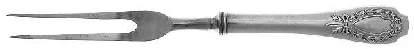 Apollo (Sterling, 1900) Small Steak Carving Fork with Stainless Prongs