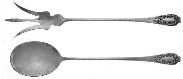 Apollo (Sterling, 1900) 2 Pc Large Lettuce Serving Set