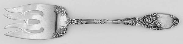 Brides Bouquet (Silverplate, 1908) Medium Solid Cold Meat Serving Fork