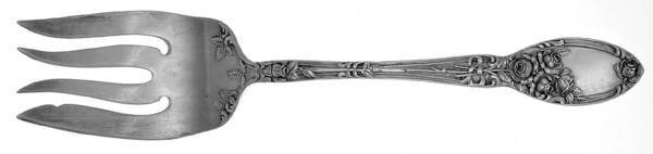 Brides Bouquet (Silverplate, 1908) Small Solid Cold Meat Serving Fork