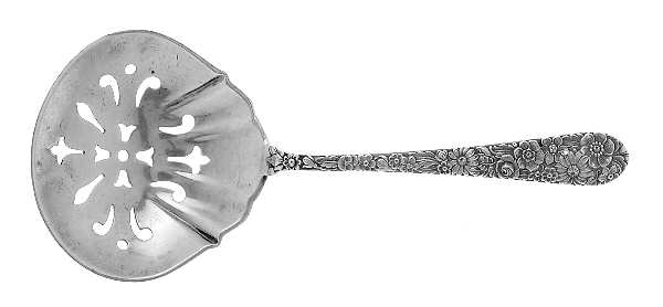 Bridal Bouquet (Sterling, 1932) Solid Bon Bon Spoon with Pierced Bowl
