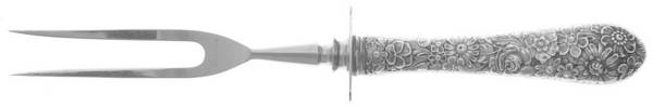 Bridal Bouquet (Sterling, 1932) Small Steak Carving Fork with Stainless Prongs