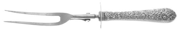 Bridal Bouquet (Sterling, 1932) Large Stainless-Prong Roast Carving Fork