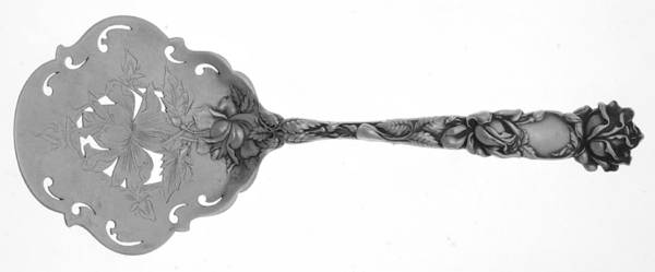 Bridal Rose (Sterling, 1903) Solid Pierced Waffle Server