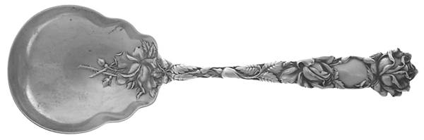 Bridal Rose (Sterling, 1903) Solid Salad Serving Spoon