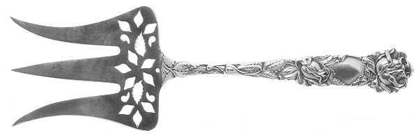 Bridal Rose (Sterling, 1903) Solid Toast Serving Fork