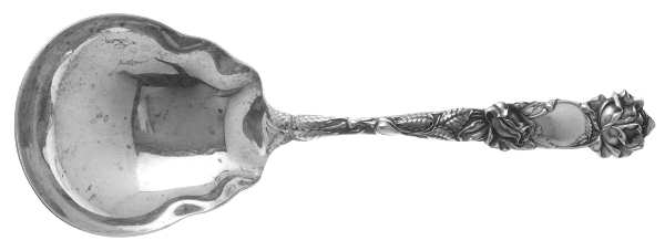 Bridal Rose (Sterling, 1903) Solid Salad Serving Spoon