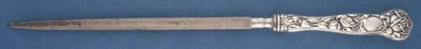 Bridal Rose (Sterling, 1903) Large Roast Steel Rod Knife Sharpener