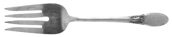 Cameo (Silverplate, 1935) Medium Solid Cold Meat Serving Fork
