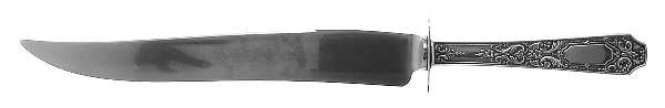 Cellini (Sterling, 1929, No Monograms) Large Stainless Blade Roast Carving Knife