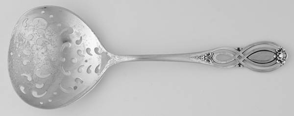 Chippendale-Old (Sterling, 1900) Solid Bon Bon Spoon with Pierced Bowl