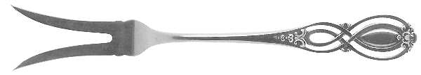Chippendale-Old (Sterling, 1900) Two-Tine Butter Pick