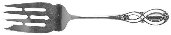 Chippendale-Old (Sterling, 1900) Small Solid Cold Meat Serving Fork