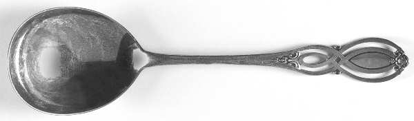 Chippendale-Old (Sterling, 1900) Round Bowl Soup Spoon (Gumbo)