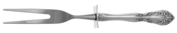 Chateau Rose (Sterling, 1940, No Monograms) Carving Fork Small with Stainless Prongs HC