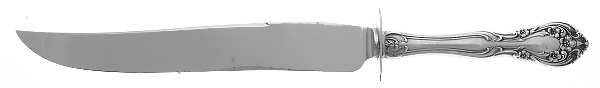 Chateau Rose (Sterling, 1940, No Monograms) Large Stainless Blade Roast Carving Knife