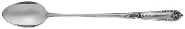 Della Robbia (Sterling, 1922, No Monograms) Iced Tea Spoon