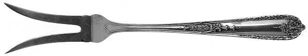 Della Robbia (Sterling, 1922, No Monograms) Lemon Fork