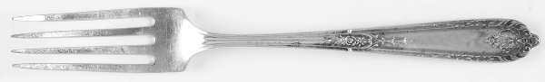 Della Robbia (Sterling, 1922, No Monograms) Solid Youth Tea Fork