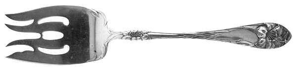 Easter Lily (Silverplate, 1907) Medium Solid Cold Meat Serving Fork