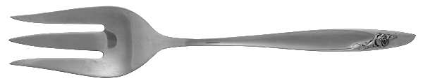 Eternal Rose (Sterling, 1963) Medium Solid Cold Meat Serving Fork