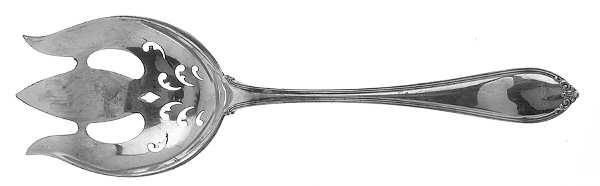Evangeline (Sterling, 1907) Solid Salad Serving Fork