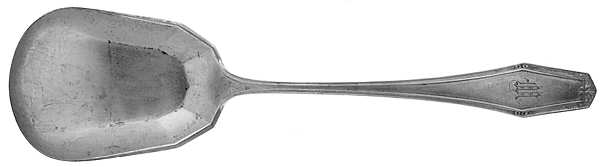 Flanders-New (Sterling, 1923, No Monograms) Small Solid Berry/Casserole Spoon